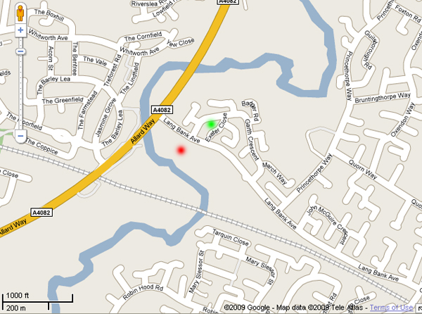 Map of crash site